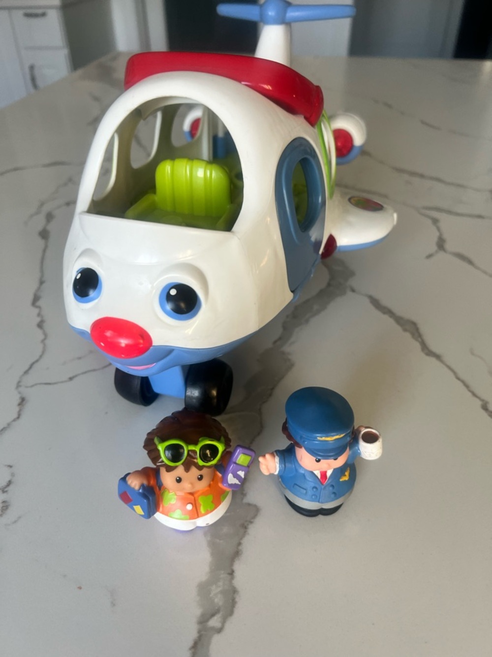 Fisher Price Airplane with Pilot and Passenger Figures